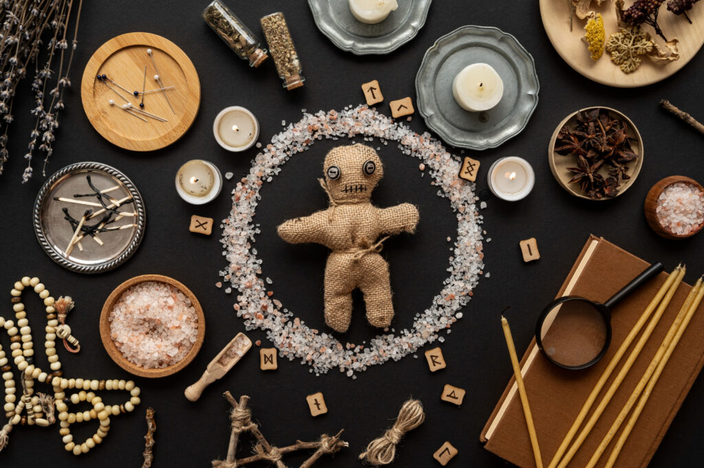Voodoo Doll on an altar